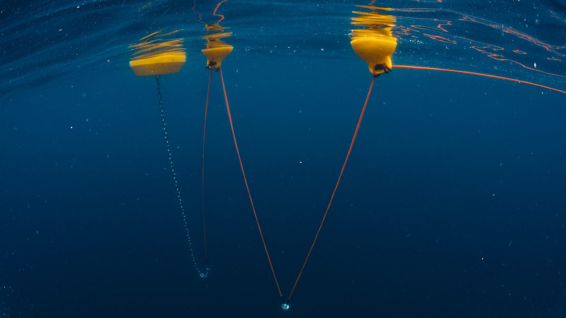Obscape OBS-Buoy 7 Watt wave buoy at sea